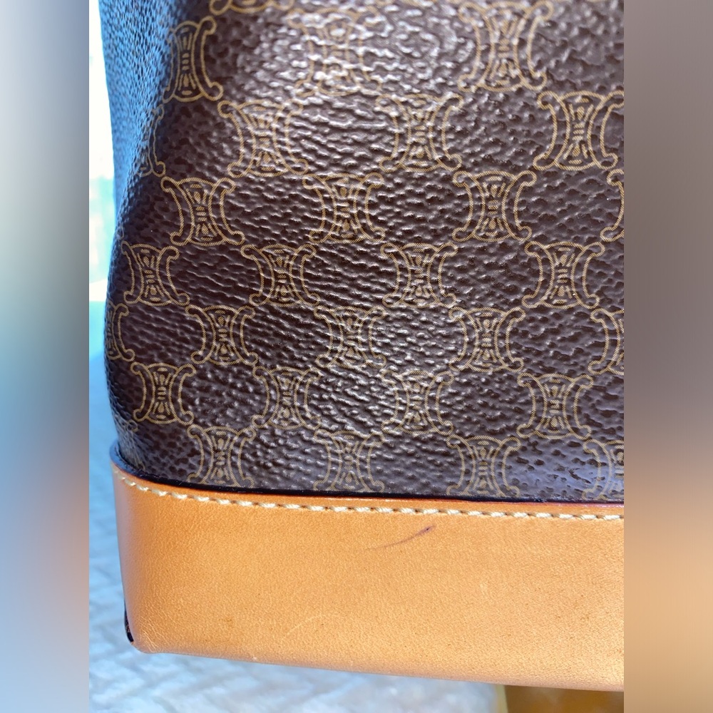 CELINE - Macadam bag - brown coated canvas with beige leather **FINAL PRICE** - Picture 15 of 16